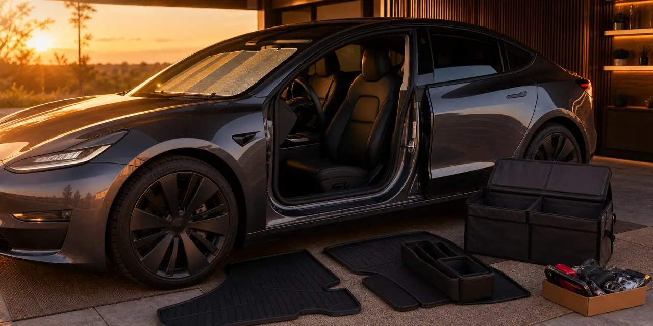 Tesla Model 3 : protéger l’habitacle, gagner du rangement et éviter les mauvais accessoires