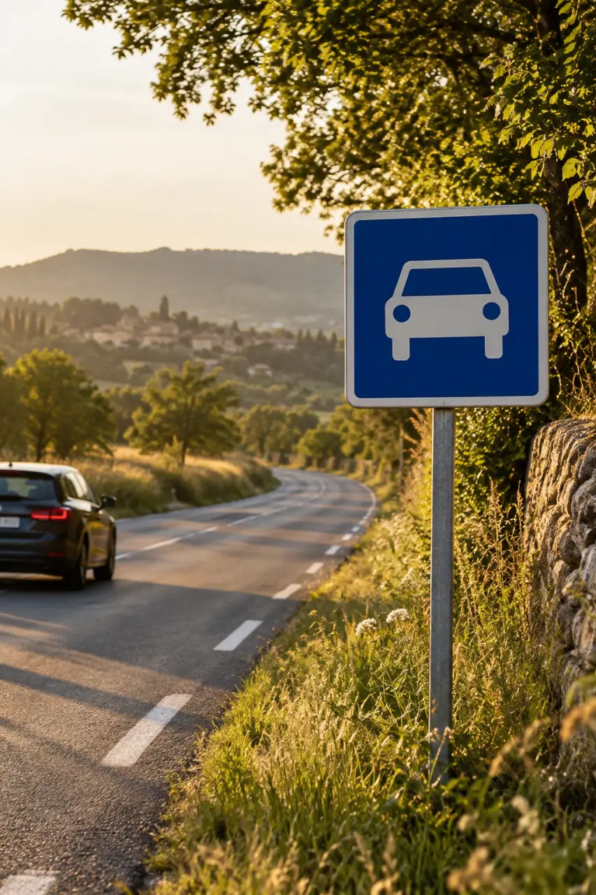 Panneau route pour automobile : une voie réglementée, mais pas une autoroute