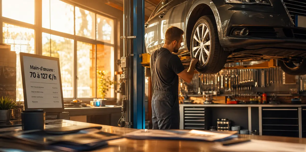 Main-d’œuvre en garage : 70 à 127 € de l’heure, et les écarts à connaître