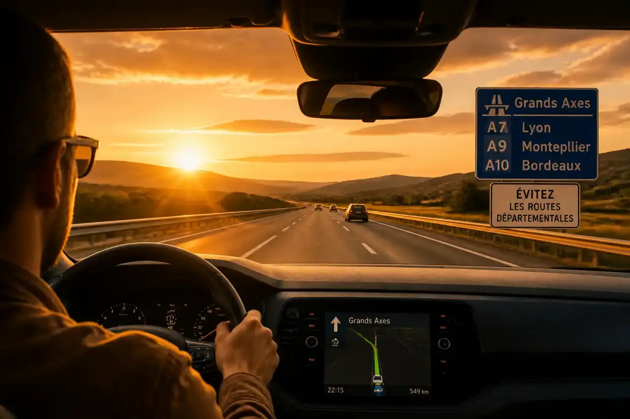 Évitez les routes départementales en réglant votre GPS sur les grands axes