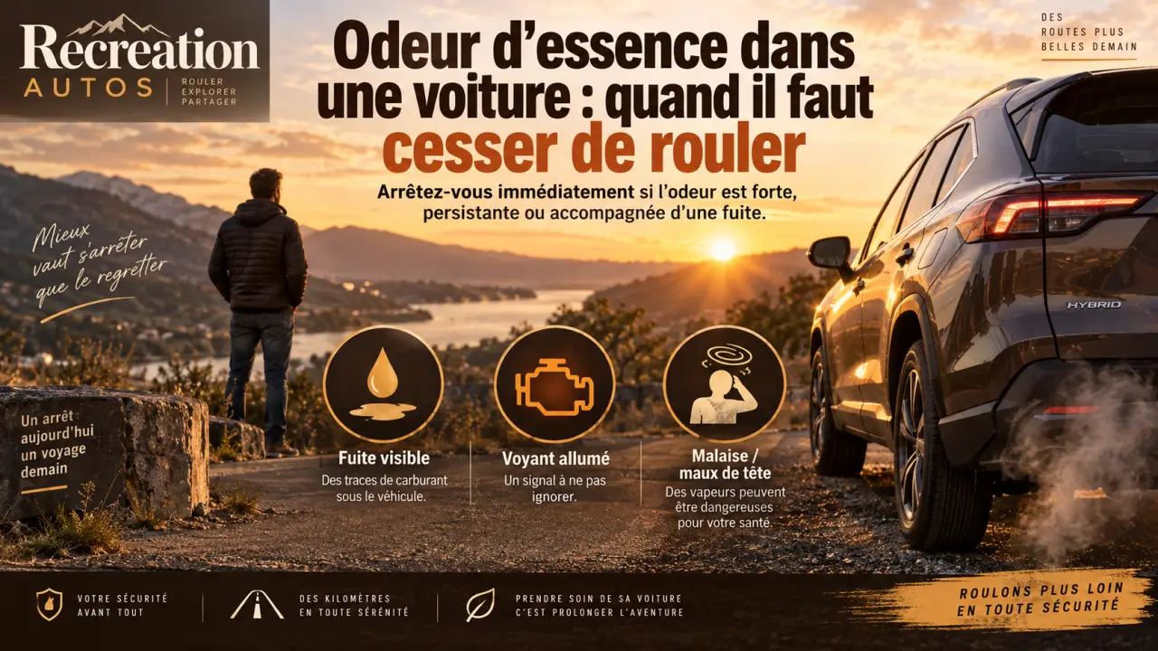 Odeur d’essence dans une voiture : quand il faut cesser de rouler