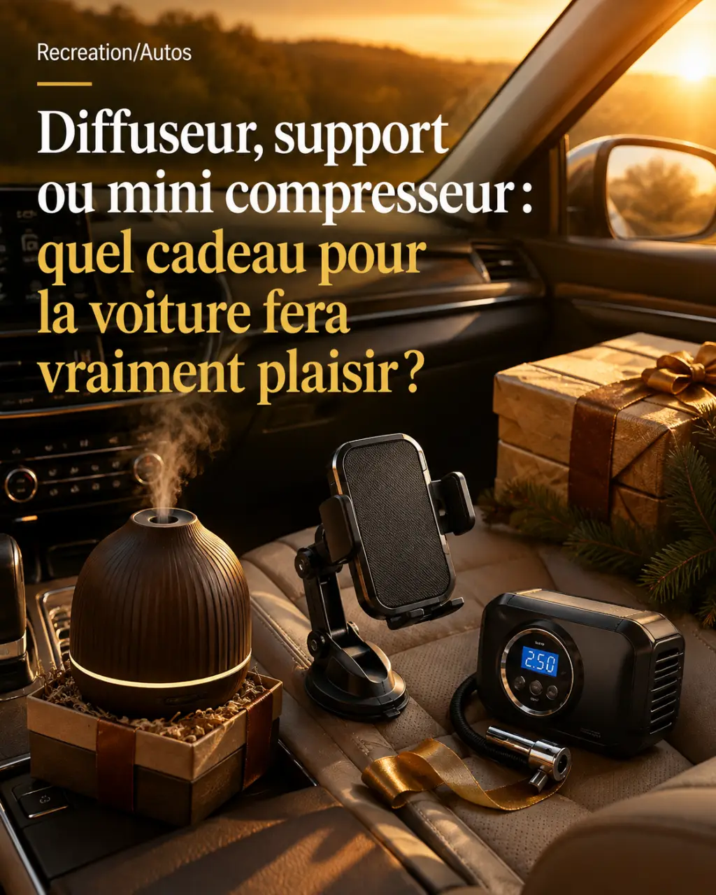 Diffuseur, support ou mini compresseur : quel cadeau pour la voiture fera vraiment plaisir ?
